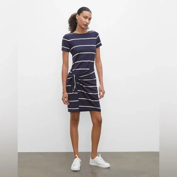Club Monaco | Dresses | Club Monaco Xs Navy White Tan Striped Twansia Dress Tie Wrap Short Sleeve Crew | Poshmark Club Monaco | Dresses | Club Monaco Xs Navy White Tan Striped Twansia Dress Tie Wrap Short Sleeve Crew | Poshmark